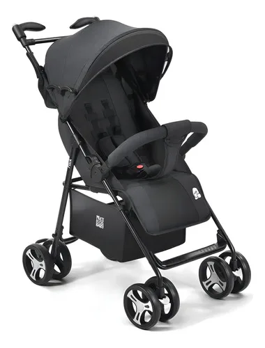 Carrinho De Passeio P/ Bebê Flick Até 15kgs Preto Multikids