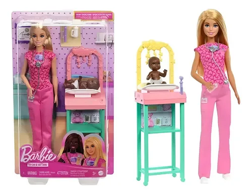 Boneca Barbie Médica Pediatra Profissões Mattel Articulada Plástica