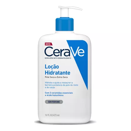Loção Hidratante Corporal Sem Perfume, Com Ceramidas Essenciais E Ácido Hialurônico, Textura Fluida Cerave 473ml Sem Fragrância