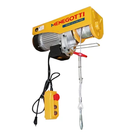 Talha Elétrica Capacidade 500 / 1000 Kg Elevação De Até 12 Metros Menegotti