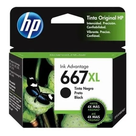 Cartucho Hp 667 667xl Deskjet 2776 Preto