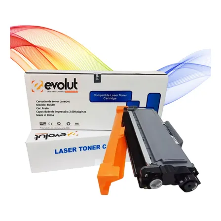 Toner Compativel Com Brother Tn660 Dcp-l2540dw L2540dw L2540 2540dw 2540 Tinta Preto Evolut