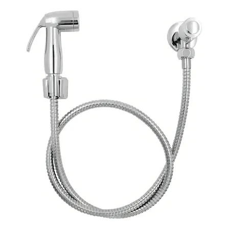 Ducha Higiênica Luxo Metal Cromado Acionamento 1/4 De Volta Cromado Cromado Brilhante