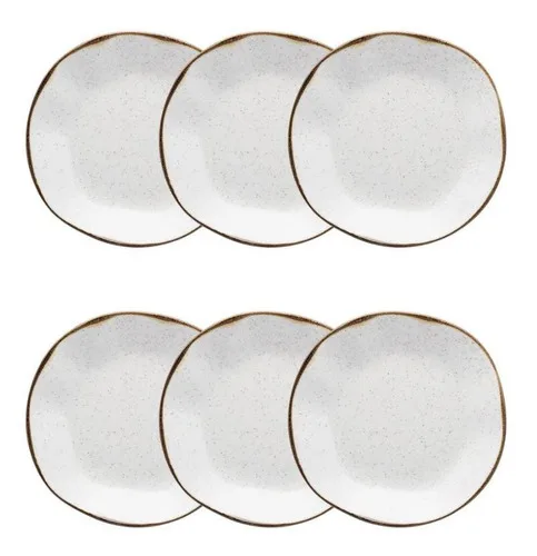 Conjunto De 6 Pratos Fundos 22,5cm Ryo Maresia