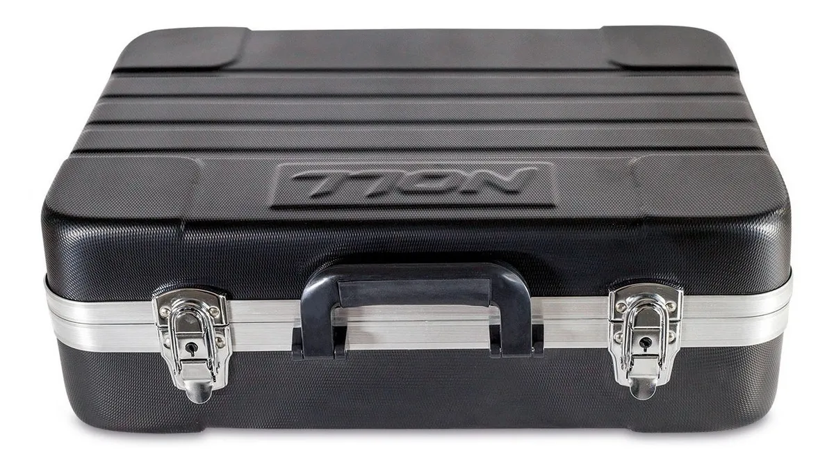 Maleta ABS para Ferramentas Noll Preta Grande com Divisórias 10 Compartimentos