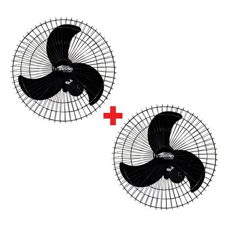 Ventilador Parede 60 Cm Turbo 200w Potência Forte Turbão 2un Cor Das Pás Preto Cor Da Estrutura Preto Voltagem 110v/220v (bivolt