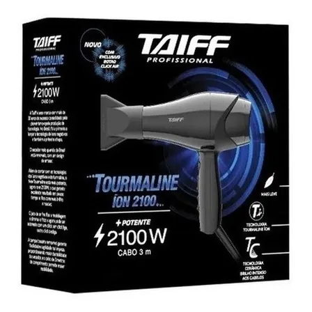 Secador Taiff Tourmaline Íon 2100w Alta Performance Preto 127v