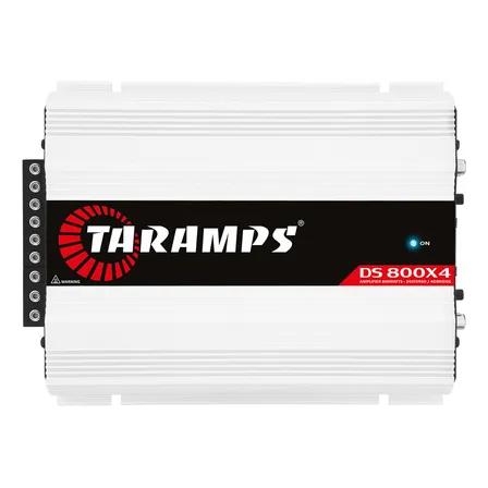 Modulo Taramps Ds800x4 Amplificador Full Range 800w Rms Potencia 2 Ohms Som Automotivo Subgraves Graves Medios-graves... Branco