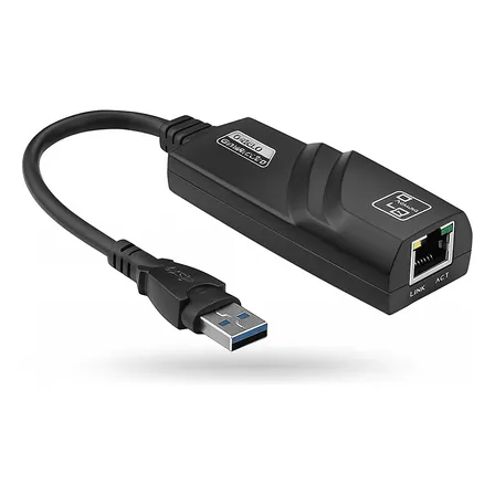 Adaptador Rede Usb 3.0 Gigabit Rj45 Ethernet 10/100/1000Mbps QueroCase
