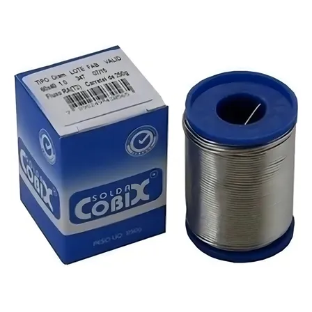 Solda Estanho 1mm 60x40 (snxpb) C/ Fluxo Rolo 250g - Cobix 127/220v