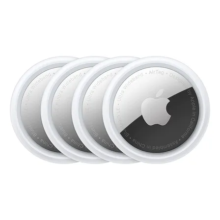 Pacote Airtag Apple Bluetooth cor branco 4 unidade