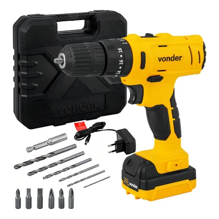 Parafusadeira/furadeira C/ Impacto Vonder Pfv120i Amarelo 127/220v 50 Hz/60 Hz