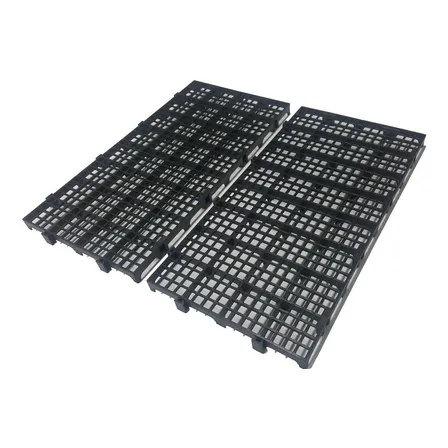 10 Pcs Pallet Estrado Plásticos Preto 25x50x2,5cm Piso Palete Plástico Modular Marwell