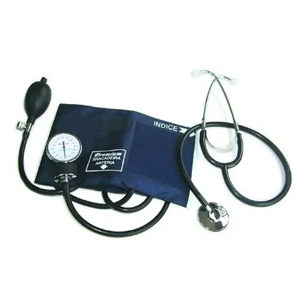 Esfigmomanômetro Aneroide Com Estetoscópio Premium Glicomed Cor Azul ESFS50N