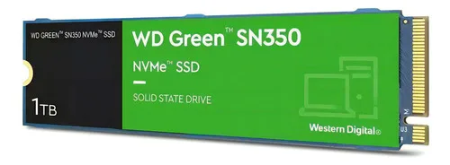 Disco Sólido Interno Western Digital Wd Green Sn350 Wds100t3g0c 1tb Verde
