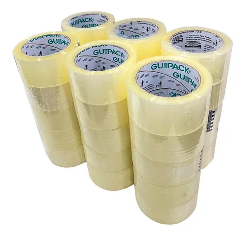 30 fitas adesivas 45mm x 100m transparente 30 rolos
