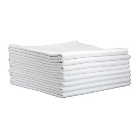 Kit 10 Panos De Prato Branco Tipo Pé De Galinha 100% Algodão Liso 66x41cm