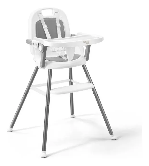 Cadeira de alimentação 3 em 1 infantil portátil berry cinza Multikids