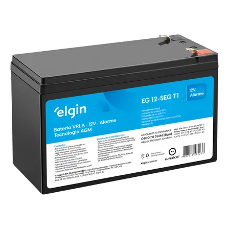 Elgin Selada Bateria 12v 7a Alarme E Cerca Elétrica