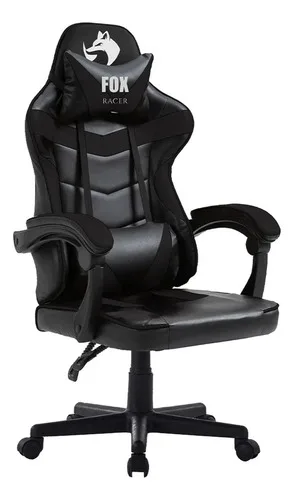 Cadeira Gamer Fox Racer Nordic Preta Encosto Reclinável Ergonômica