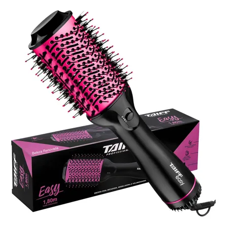 Escova Oval Secadora Modeladora E Volumizadora Easy - Taiff Cor Pink Voltagem 127v