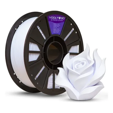 Filamento Pla Branco Velvet 1kg - Premium Voolt3d High Speed.