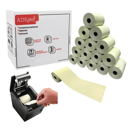 Bobina Térmica 80x30 Pdv Cx 30 Unidades Cor Amarelo Adegraf