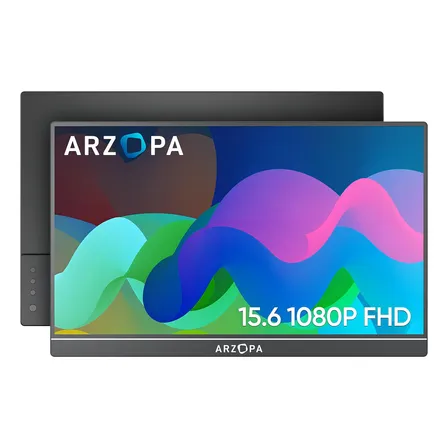 Monitor Portátil Arzopa 15,6'' A1 Gamut Ultrafino 1080p Fhd Ips Hdmi Usb-c Tela Extendida