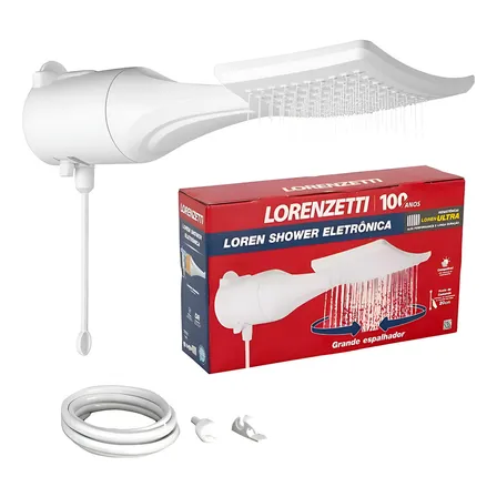 Chuveiro Loren Shower Eletronico Ducha Lorenzetti Cor Branco Potência 5500 W Voltagem