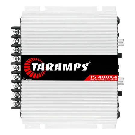 Modulo Taramps Ts400x4 400w 2 Ohms 4 Canais Stereo Som Automotivo Entrada Fio E Rca Ts 400x4 Amplificador 400watts Branco