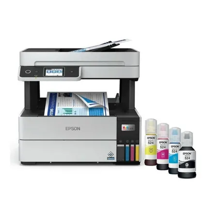 Impressora Multifuncional Epson Tanque De Tinta L6490 Bivolt Cinza 127/220v