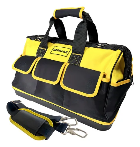 Bolsa Mala Ferramentas Epm Tools Oxford 600d 16 Bolsos Fundo Borracha Preto E Amarelo