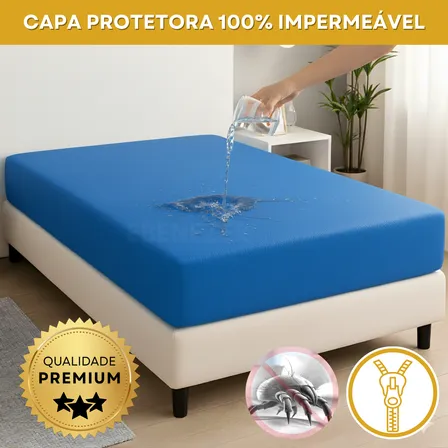 Capa De Colchão Impermeável Hospitalar Antialérgico Solteiro