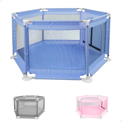 Atentu Cercadinho Para Bebê Cor Azul Infantil Chiqueirinho Criança