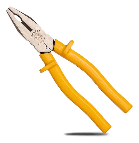 Alicate Universal Eletricista Corneta 8 Pol Cromo Vanádio Amarelo