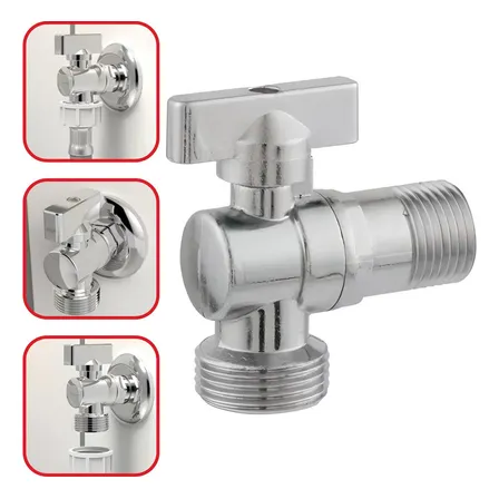 Registro De Esfera Para Máquina De Lavar Mod Ry 050 Acabamento Cromado Cor Prateado