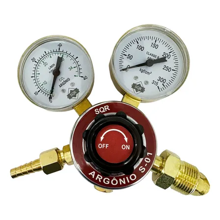 Regulador De Pressão Argônio Sqr S-01 Para Cilindro De Soldagem Mig Tig