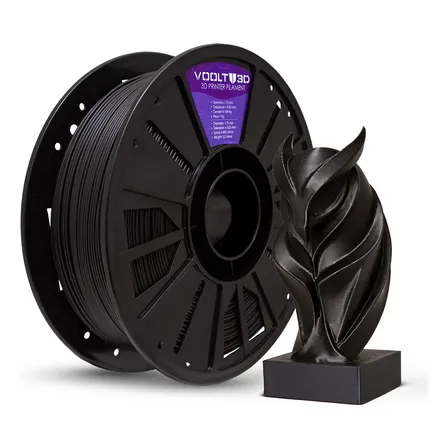 Filamento 3d Pla 1kg Impressão 3d Premium 1.75mm Voolt3d Cor Preto