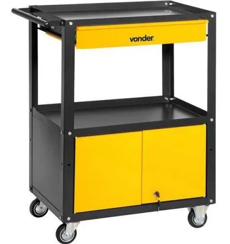 Carrinho Para Ferramentas 01 Gaveta Com Chave E Rodas Vonder