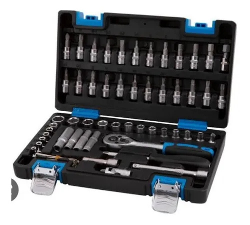 Jogo De Soquetes E Acessórios 1/4 Pol. 57 Peças Com Maleta NELL XWT0057