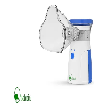 Inalador Nebulizador Portátil Bahrein Usb Pilha Cor Azul Silencioso Aparelho Inalação Compacto Mesh Bivolt Nebulizador Com Rede Vibratoria Aparelho Para Inalacao Inalador Silencioso Aparelho Inalador