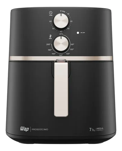Fritadeira Elétrica Antiaderente WAP Mega Family Air Fryer 7.1 Litros 1700W