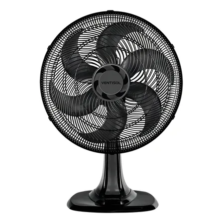Ventilador De Mesa Ventisol Turbo 6 Pás 40cm Cor Da Estrutura Preto Cor Das Pás Preto Diâmetro 40 Cm Material Das Pás Plástico