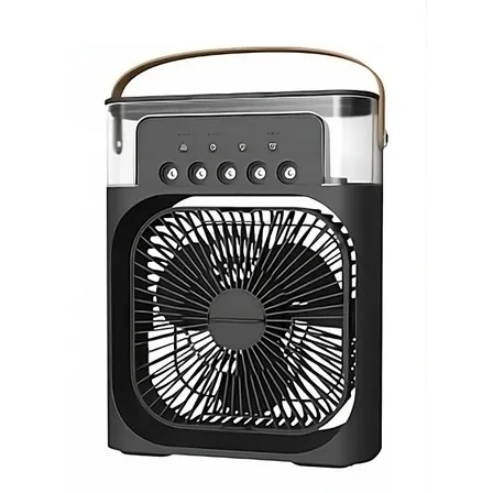 Mini Air Cooler Fan USB Preto