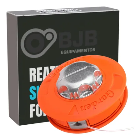Carretel Universal Para Roçadeira Automático Bate E Vai Com Rosca M10 X 1,25 Reforçado Para Fio De Nylon, Fácil Reposição, Ideal Jardim E Corte De Grama