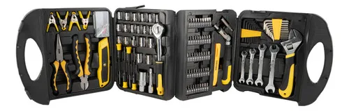 Caixa de Ferramentas Plástico Eda 8SH 117 Peças Maleta Dobrável