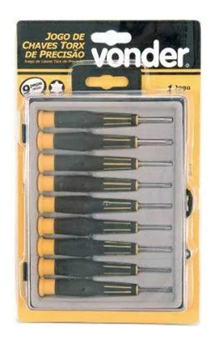 Jogo De Chave Torx De Precisão T4 A T20 C/ 9 Peças Vonder