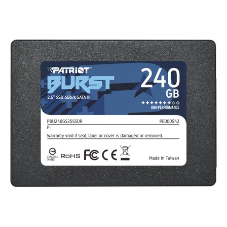 HD SSD Patriot Burst PBU240GS25SSDR PE000542 240GB preto