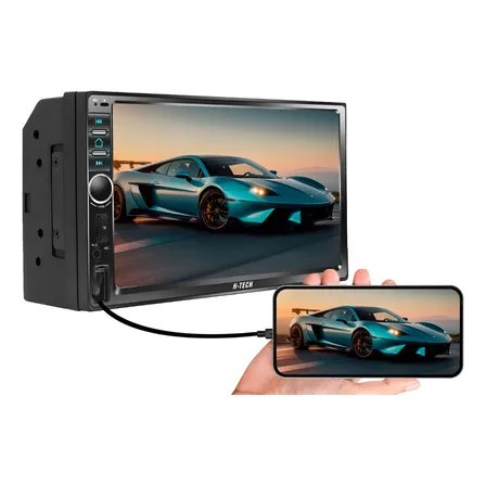 Multimidia 7 Polegadas Mp5 Espelhamento Bluetooth Usb Sd com Controle Remoto