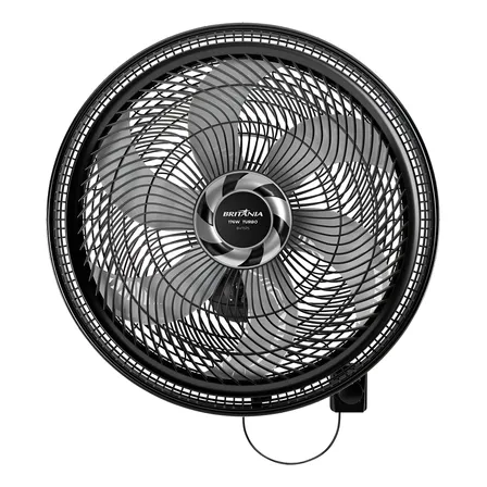 Ventilador De Parede Bvt575 Maxx Force 6 Pás 176w Britânia 57 Cm 60 Preto 220v Plástico